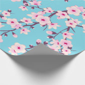 Floral Cherry Blossom Pattern Cadeaupapier (Hoek)