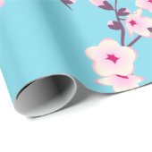 Floral Cherry Blossom Pattern Cadeaupapier (Rol Hoek)