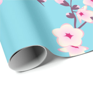 Floral Cherry Blossom Pattern Cadeaupapier