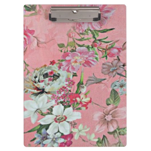 Floral Cherry Blossom Pattern  Notepad Notebook Klembord (Voorkant)