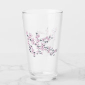 Floral Cherry Blossom Pink Glas (Voorkant)