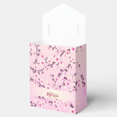 Floral Cherry Blossom Pink Monogram Bedankdoosjes (Geopend)