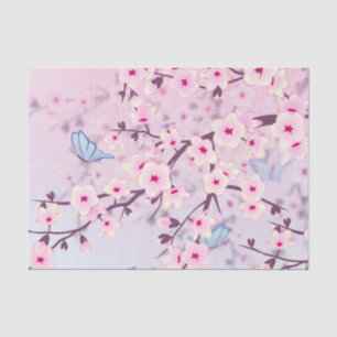 Floral Cherry Blossom Pink Tissuepapier