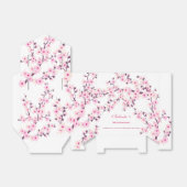 Floral Cherry Blossom Pink White | Aangepaste verj Bedankdoosjes (Uitgevouwen)
