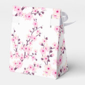 Floral Cherry Blossom Pink White | Aangepaste verj Bedankdoosjes (Achterkant)