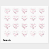 Floral Cherry Blossom Pink White - Bedankt Hart Sticker (Vel)