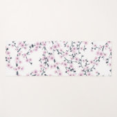 Floral Cherry Blossom Sakura Pink White Pattern Yogamat (Voorkant (horizontaal))