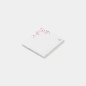 Floral Cherry Blossom Silver Glitter Post-it® Notes (Schuin)