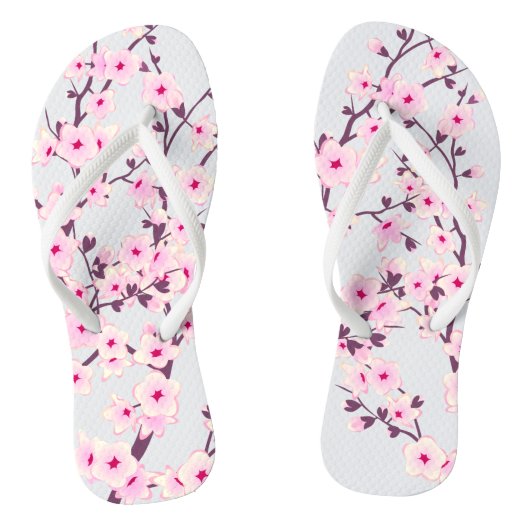 Floral Cherry Blossom Teenslippers (Voetbed)