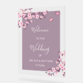 Floral Cherry Blossom Transparent Wedding Welcome (Angle)