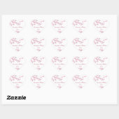 Floral Cherry Blossom Wedding Hart Sticker (Vel)