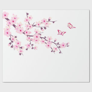 Floral Cherry Blossom Wrapping Paper Cadeaupapier