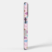 Floral Cheshire Cat Pattern Pink Monogram Case-Mate iPhone Case (Achterkant / Rechts)