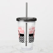 Floral & Chevron Pattern Acryl Drinkbeker (Rechts)