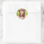 Floral Chic Afstuderen Class Envelope Seal Ronde Sticker (Tas)