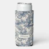  floral chic blauw toile de jouy monogram (Seltzer Achterkant)