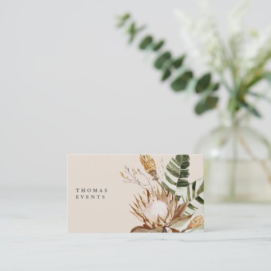 Floral Chic Boho | CARTE DE VISITE (Debout devant)
