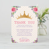 Floral Chic Carte de remerciements d'anniversaire (Debout devant)