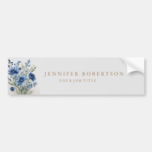 Floral Chic Classical Gepersonaliseerde Gepersonal Bumpersticker (Voorkant)