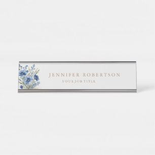 Floral Chic Classical Gepersonaliseerde Gepersonal Bureau Naambordje