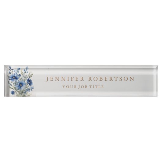 Floral Chic Classical Gepersonaliseerde Gepersonal Naambordje (Voorkant)
