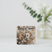 Floral chic | Esthétique | Boho | Carte de visite (Debout devant)