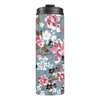 Floral Chic: kleine bloesem achtergronden Thermosbeker
