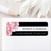 Floral Chic Mariage Adresse de retour Étiquettes (En situation)