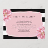 Floral Chic Mariage Insertion Carte / Rose (Devant)