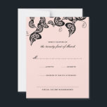 Floral Chic Peacock Noir Rose Mariage Carte RSVP<br><div class="desc">Conçu par fat*fa*tin. Facile à customiser avec votre propre texte,  photo ou image. Pour des demandes personnalisées,  veuillez contacter fat*fa*tin directement. Des frais personnalisés s'appliquent. www.zazzle.com/fat_fa_tin www.zazzle.com/color_therapy www.zazzle.com/fatfatin_blue_knot www.zazzle.com/fatfatin_red_knot www.zazzle.com/fatfatin_mini_me www.zazzle.com/fatfatin_box www.zazzle.com/fatfatin_design www.zazzle.com/fatfatin_ink</div>