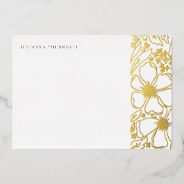 Floral Chic Peony Luxe persoonlijke verhalen Folie Uitnodiging