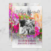 Floral Chic Réception Faire-part Mariée (Devant / Derrière)