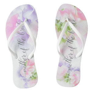 FLORAL CHIC WEDDING SWEET PEAS Bride's moeder Teenslippers
