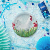 Floral Chicken Papieren Bordje (Feest)