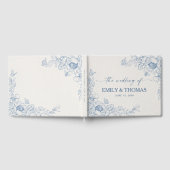 Floral Chinoiserie bruiloft gastenboek (Volledig)