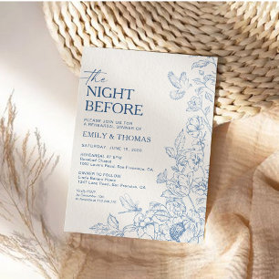 Floral Chinoiserie de avond voor de uitnodiging