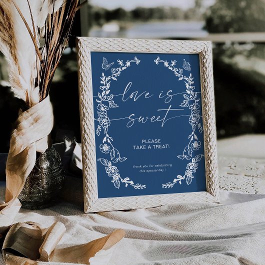 Floral Chinoiserie Love is een zoet voetstuk Reclamebord Met Voetstuk