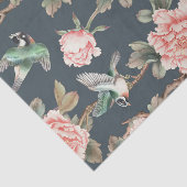 Floral Chinoiserie Roze ontkoppeling Tissuepapier (Detail)