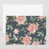 Floral Chinoiserie Roze - ontvleksel Kaart (Voorkant / Achterkant)