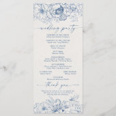 Floral Chinoiserie Trouwprogramma Programma (Achterkant)