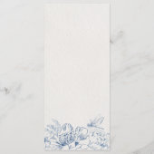 Floral Chinoiserie Wedding Menu (Achterkant)