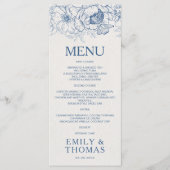Floral Chinoiserie Wedding Menu (Voorkant)