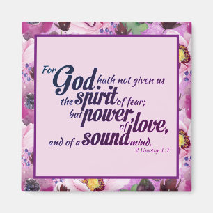 Floral Christelijk Bijbel Schrift Faith Quote Magneet