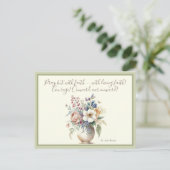 Floral Christelijk Prayer Scripting Verse Briefkaart (Staand voorkant)