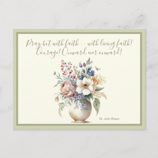 Floral Christelijk Prayer Scripting Verse Briefkaart (Voorkant)