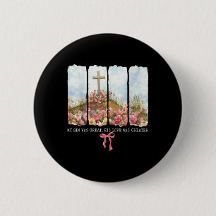 Floral Christelijke dat mijn zonde geweldig was, m Ronde Button 5,7 Cm