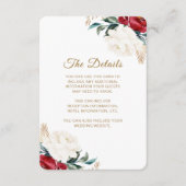  Floral Christmas Wedding Gastinformatie Informatiekaartje (Voorkant)