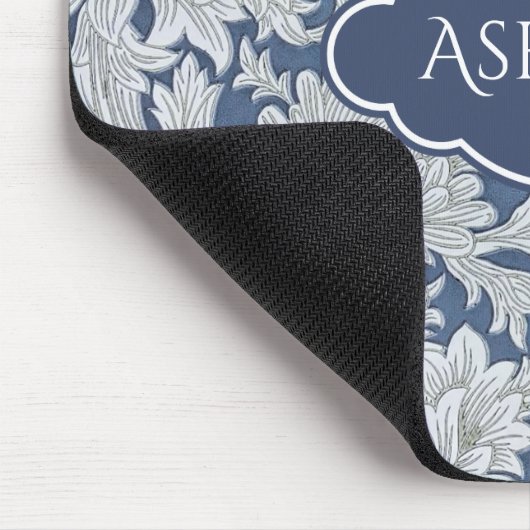  Floral Chrysanthemum Pattern met Monogram Muismat (Hoek)