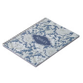  Floral Chrysanthemum Pattern met Monogram Notitieboek (Linkerzijde)