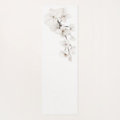 Floral citroen geel witte orchideeën naam oefening yogamat (Achterkant)